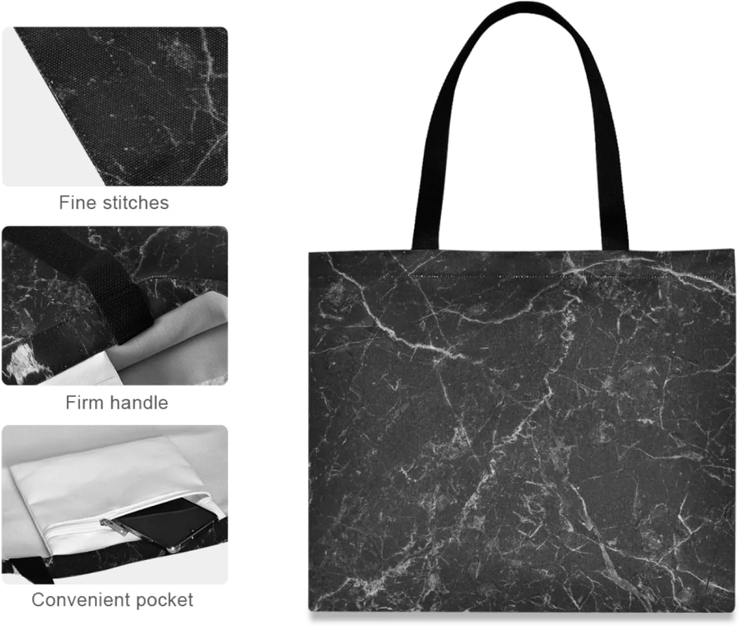 visesunny Fashion Large Lightweight Tote Bag Shoulder Bag for Gym Hiking Picnic Travel Beach Waterproof Tote Bags