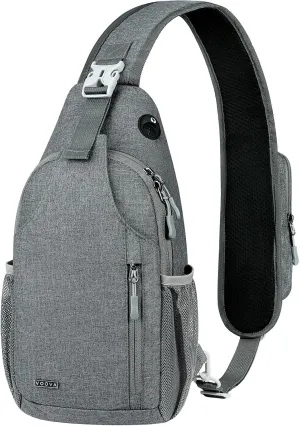 Voova Crossbody Sling Backpack Sling Bag for Men Women, Travel Hiking Chest Bag Daypack, Small over the Shoulder Backpack