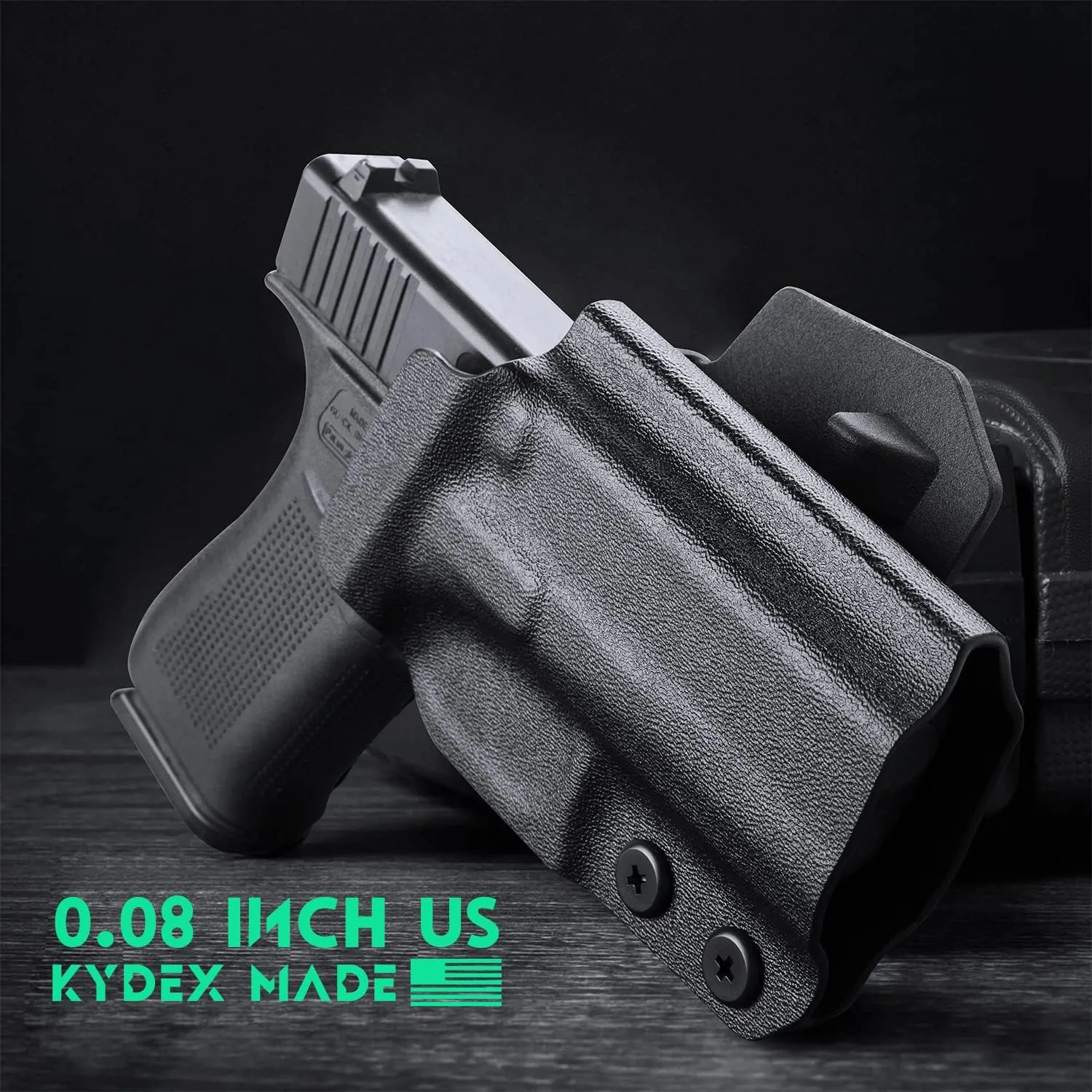 WARRIORLAND OWB Kydex Paddle Holster, Optional for Glock 43/ 43X/ 43Xmos & 17/20/ 21/22/ 23 Gen 3-5, Sig P365XL, Ruger Max-9/ LCP Max .380, Walther PPS M2, Fits 1.5"-1.75" Belt, Optics Cut & Adj. Cant