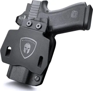 WARRIORLAND OWB Kydex Paddle Holster, Optional for Glock 43/ 43X/ 43Xmos & 17/20/ 21/22/ 23 Gen 3-5, Sig P365XL, Ruger Max-9/ LCP Max .380, Walther PPS M2, Fits 1.5"-1.75" Belt, Optics Cut & Adj. Cant