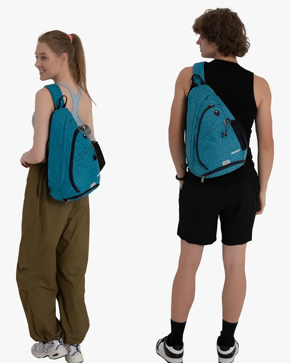 WATERFLY Sling Bag Crossbody Backpack: Over Shoulder Daypack Casual Cross Chest Side Pack