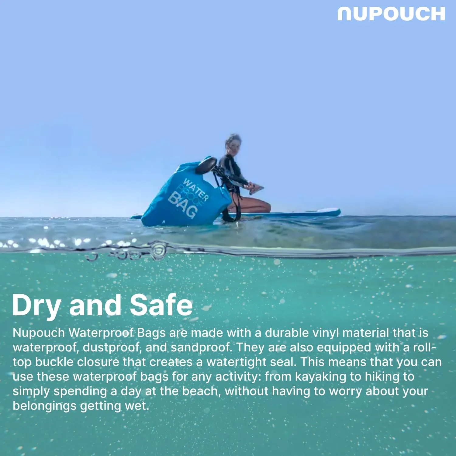 Waterproof Dry Bag for Camping, Beach, Kayaking, Boating & outdoor Activities