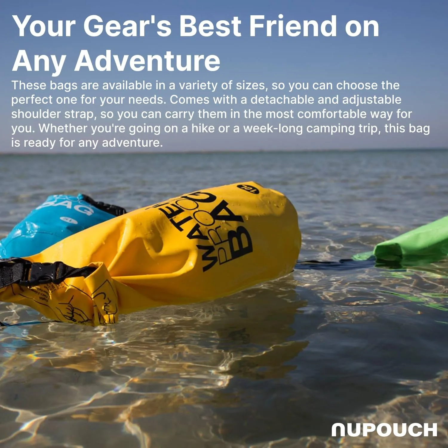 Waterproof Dry Bag for Camping, Beach, Kayaking, Boating & outdoor Activities