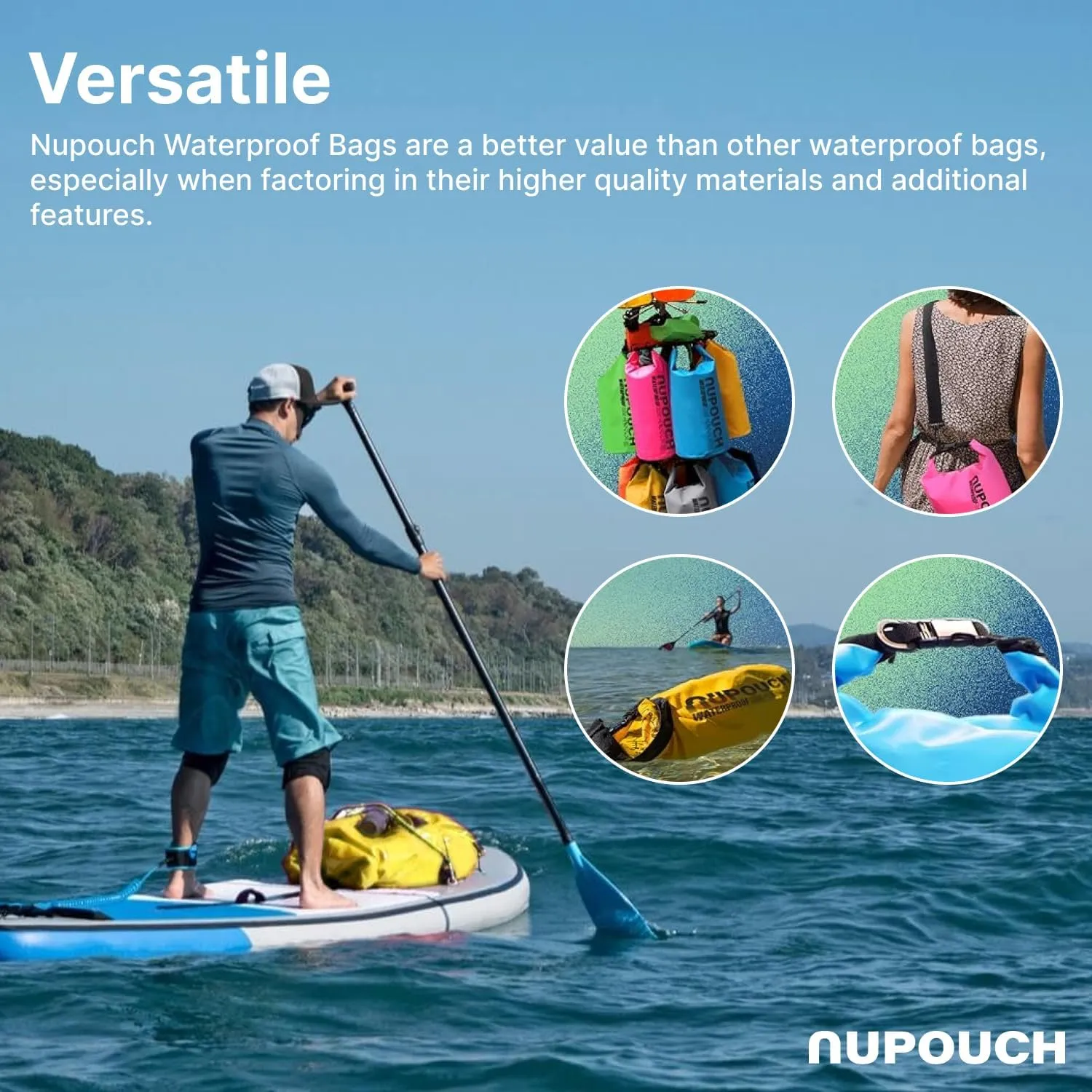 Waterproof Dry Bag for Camping, Beach, Kayaking, Boating & outdoor Activities