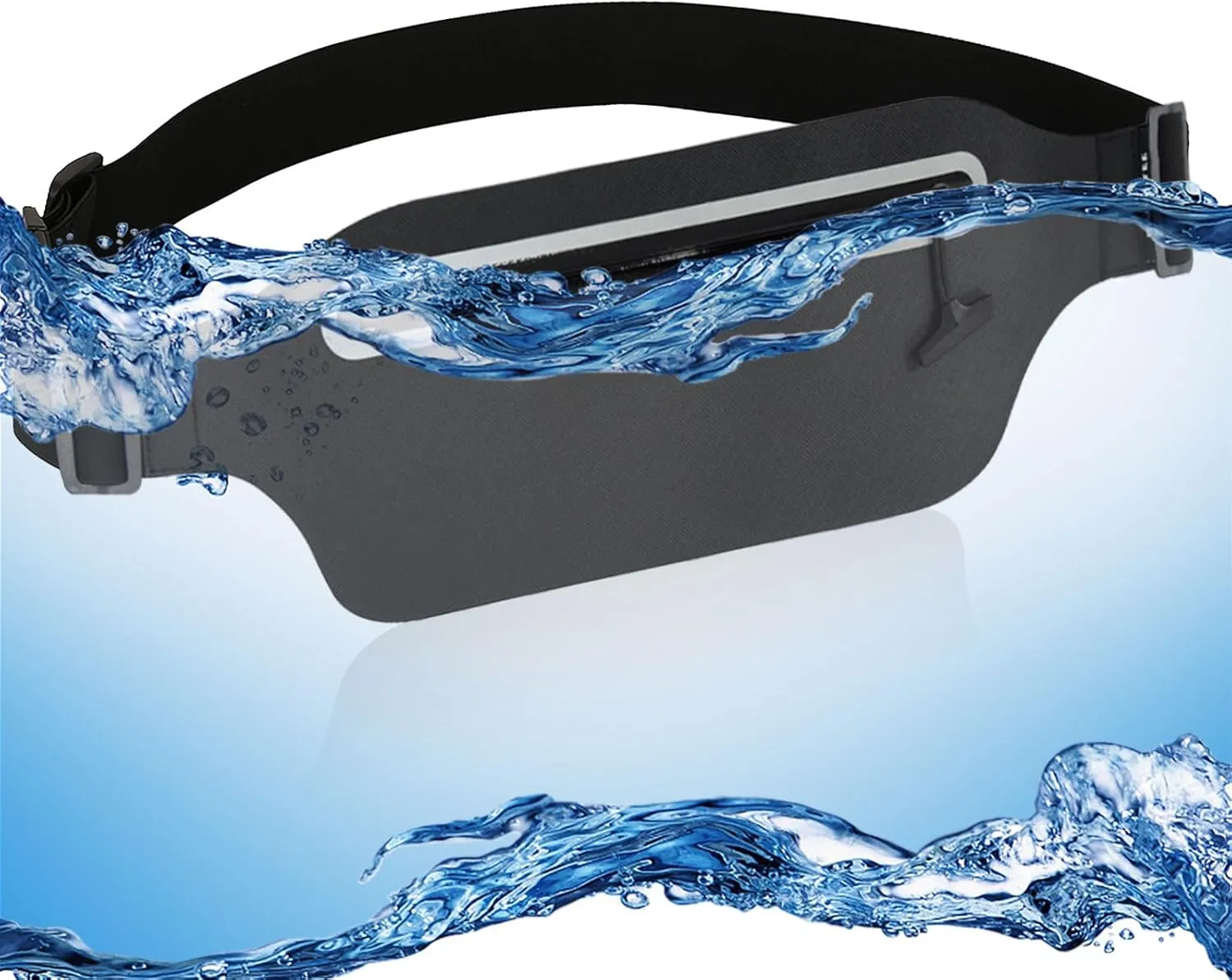 Waterproof Fanny Pack for Women Men Kids Running Belt Bag,Small Dry Bag Cell Phone Waist Pouch for Swimming Beach Travel Kayaking Boating Water Sport Fishing Hiking GYM Exercise Walking Black