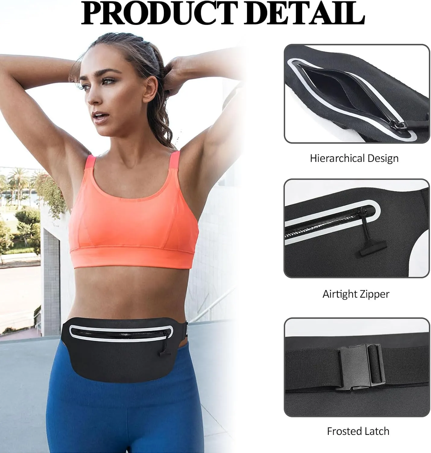 Waterproof Fanny Pack for Women Men Kids Running Belt Bag,Small Dry Bag Cell Phone Waist Pouch for Swimming Beach Travel Kayaking Boating Water Sport Fishing Hiking GYM Exercise Walking Black