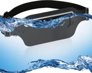 Waterproof Fanny Pack for Women Men Kids Running Belt Bag,Small Dry Bag Cell Phone Waist Pouch for Swimming Beach Travel Kayaking Boating Water Sport Fishing Hiking GYM Exercise Walking Black