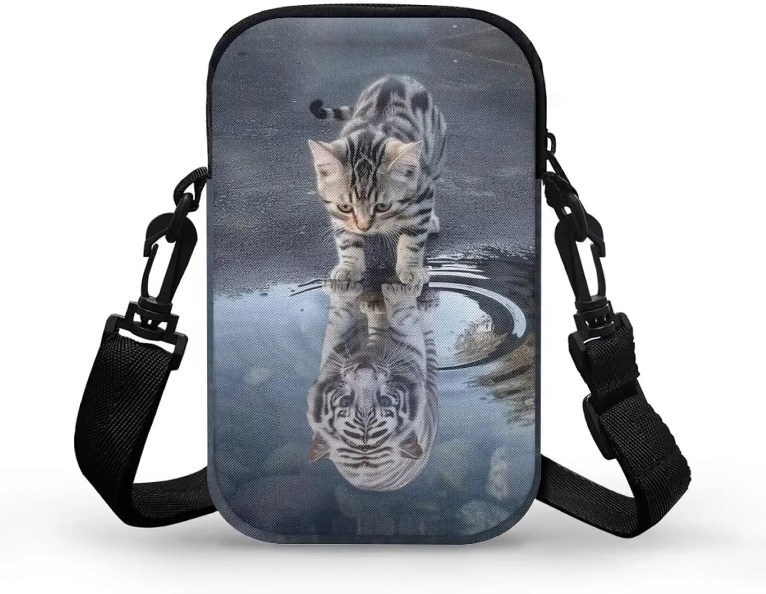 WELLFLYHOM Cell Phone Purse Women Crossbody Bag Canvas Messenger Pouch Travel Wallet