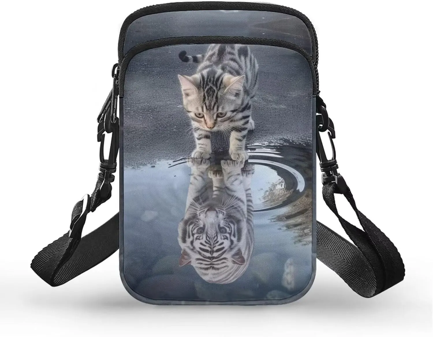 WELLFLYHOM Cell Phone Purse Women Crossbody Bag Canvas Messenger Pouch Travel Wallet