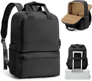 wepadre Black Travel Backpack For Women Men Airline Approved Carry On Bags For Airplanes Personal Item Bag For Airlines Waterproof Hiking Backpack College Laptop Backpack Weekender Overnight Bag