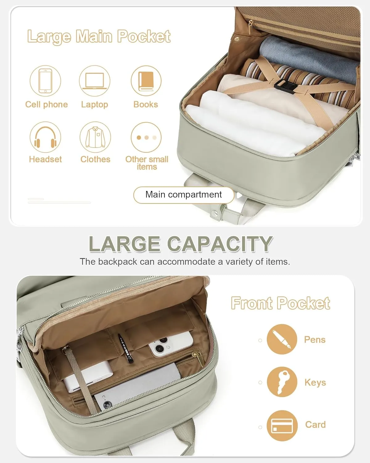 wepadre Small Travel Backpack Carry on Flight Approved Personal Item Travel Bag Carry on Backpack for Women Work Laptop Backpack for Traveling Carry on Luggage Mochila De Viaje