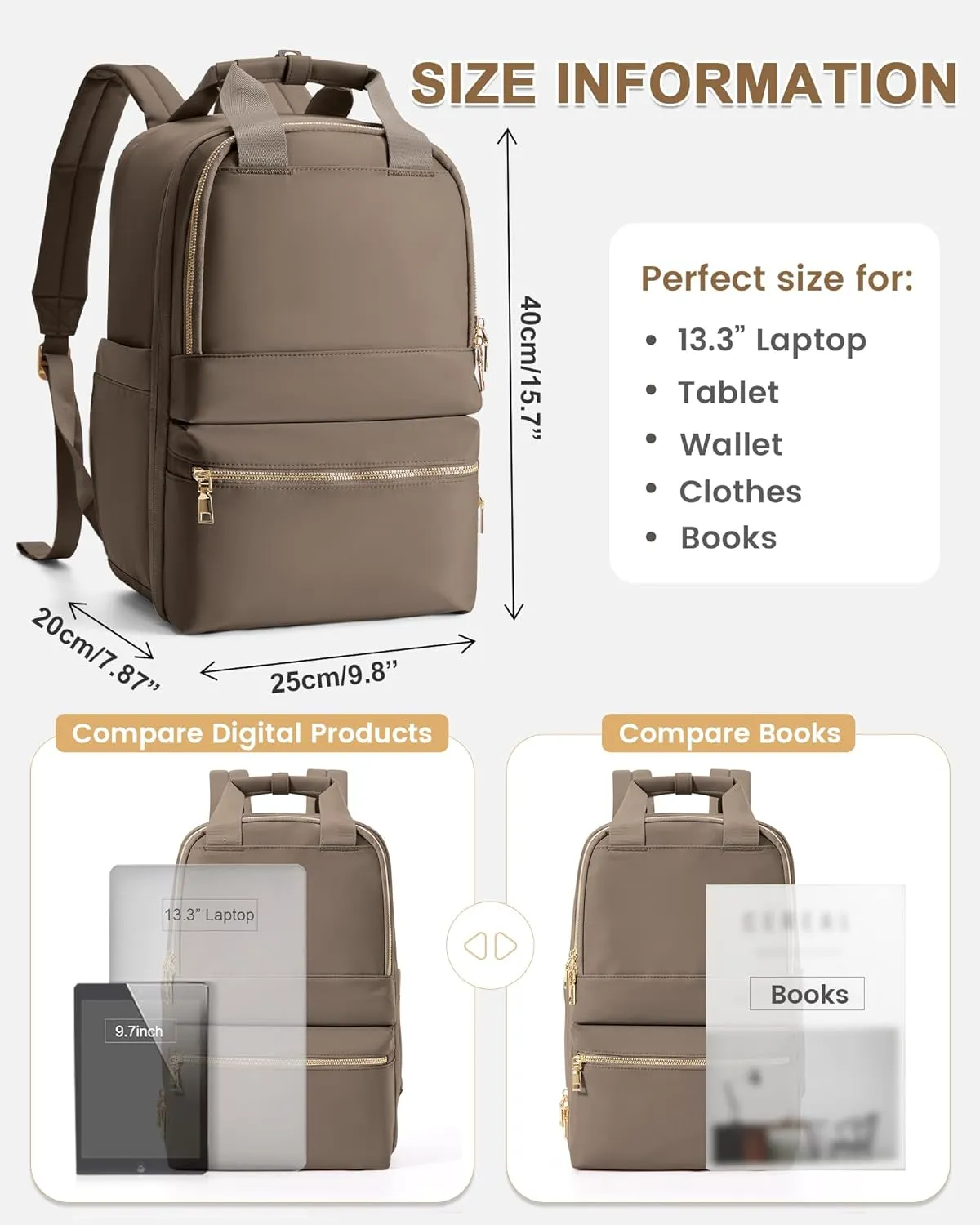 wepadre Small Travel Backpack Carry on Flight Approved Personal Item Travel Bag Carry on Backpack for Women Work Laptop Backpack for Traveling Personal Bags for Airplanes Mochila De Viaje