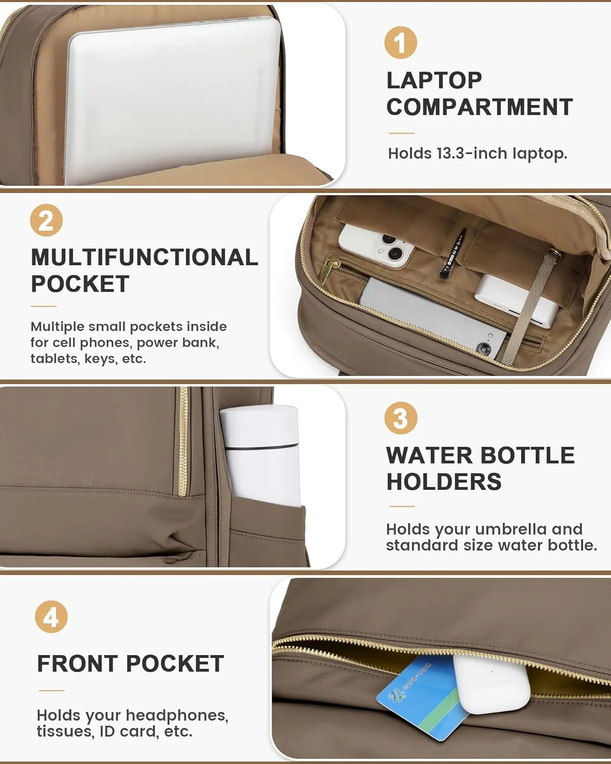 wepadre Small Travel Backpack Carry on Flight Approved Personal Item Travel Bag Carry on Backpack for Women Work Laptop Backpack for Traveling Personal Bags for Airplanes Mochila De Viaje