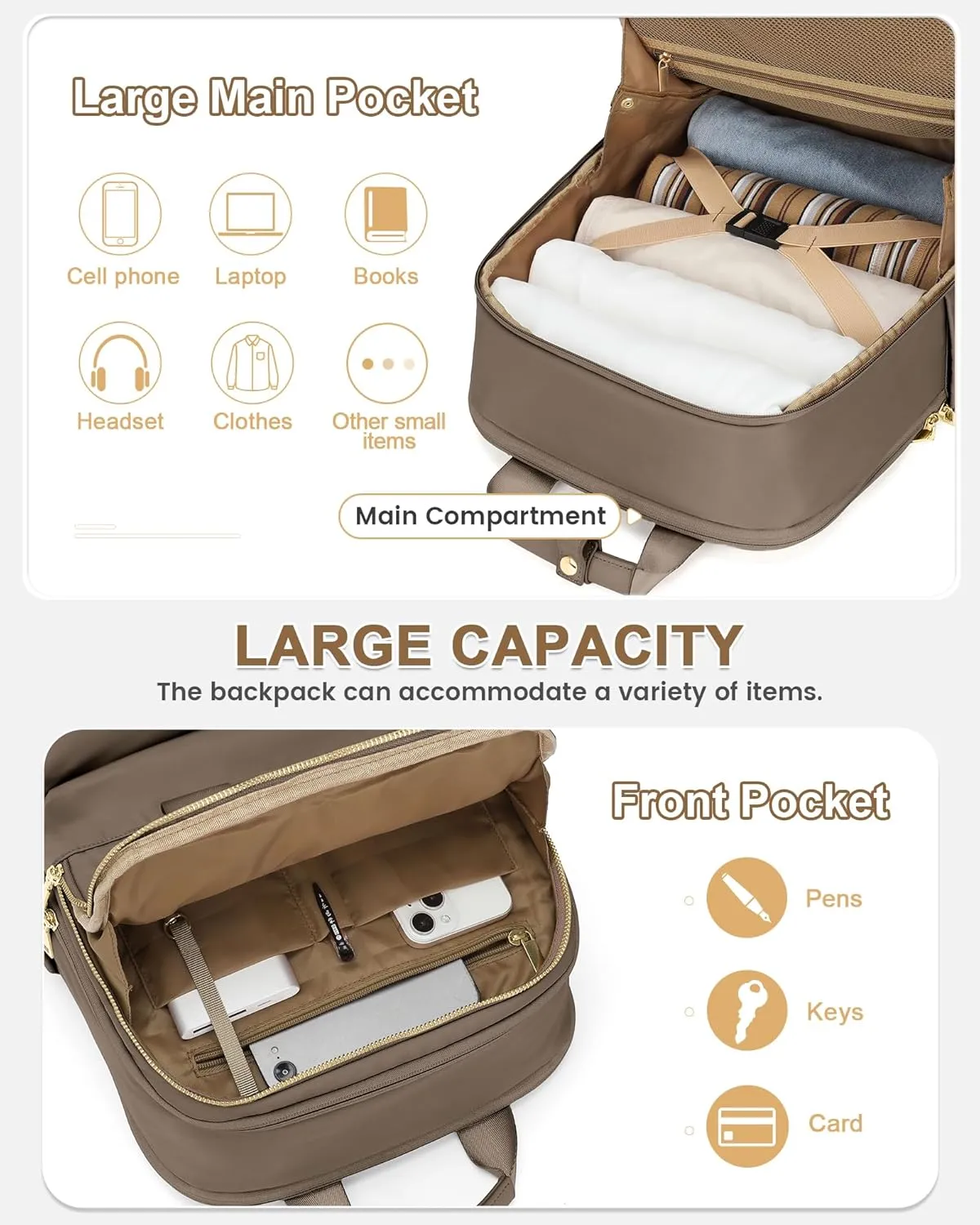 wepadre Small Travel Backpack Carry on Flight Approved Personal Item Travel Bag Carry on Backpack for Women Work Laptop Backpack for Traveling Personal Bags for Airplanes Mochila De Viaje