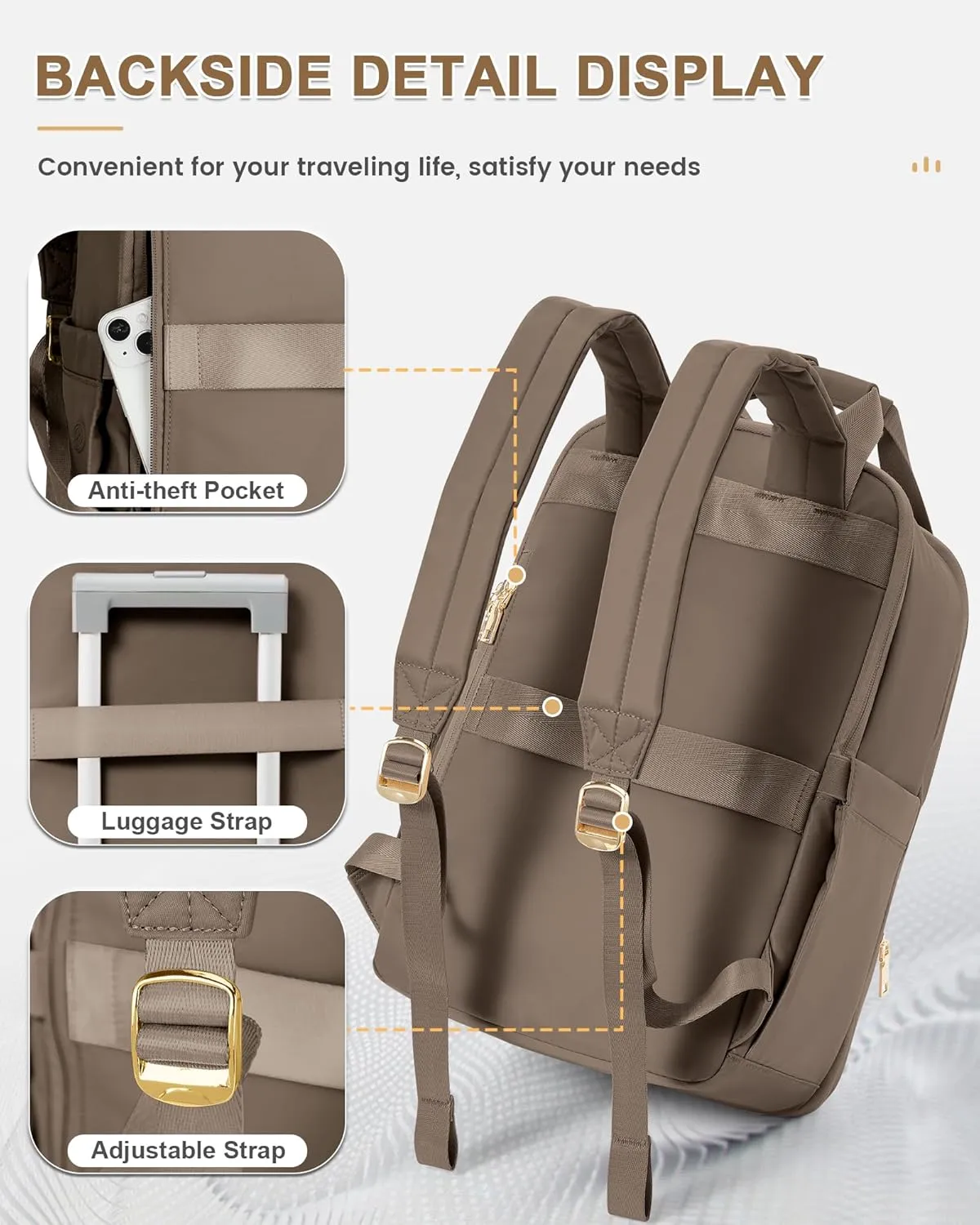 wepadre Small Travel Backpack Carry on Flight Approved Personal Item Travel Bag Carry on Backpack for Women Work Laptop Backpack for Traveling Personal Bags for Airplanes Mochila De Viaje