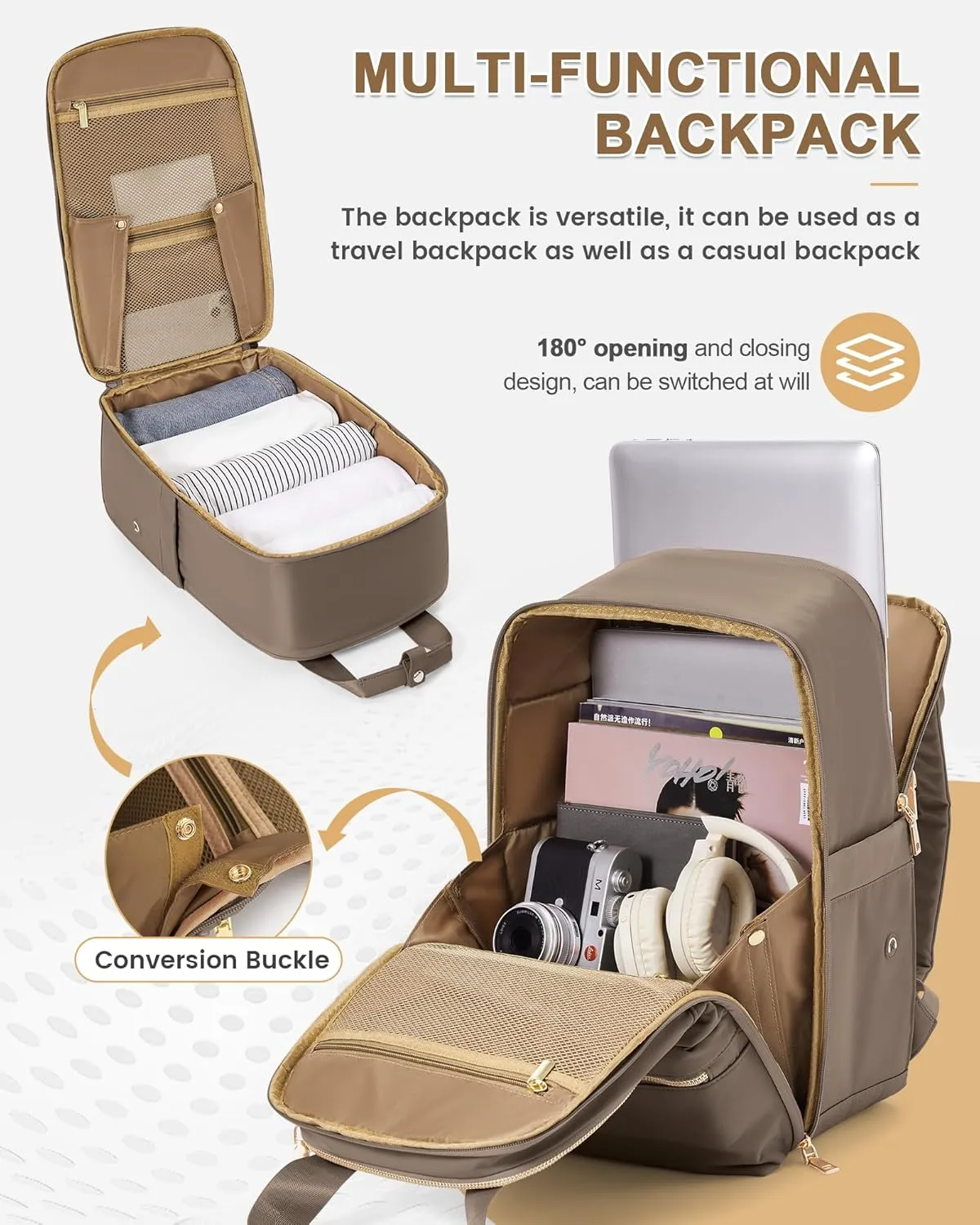 wepadre Small Travel Backpack Carry on Flight Approved Personal Item Travel Bag Carry on Backpack for Women Work Laptop Backpack for Traveling Personal Bags for Airplanes Mochila De Viaje