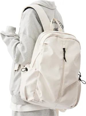 weradar Aesthetic College Backpack For Women Men,Fashion Student Bookbag,Classic High School Backpack For Teens Girls Boys,Waterproof Travel Laptop Backpacks(Beige)