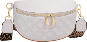 WERFORU Small Crossbody Sling Bag for Women Fanny Packs Faux Leather Chest Bag for Travel…
