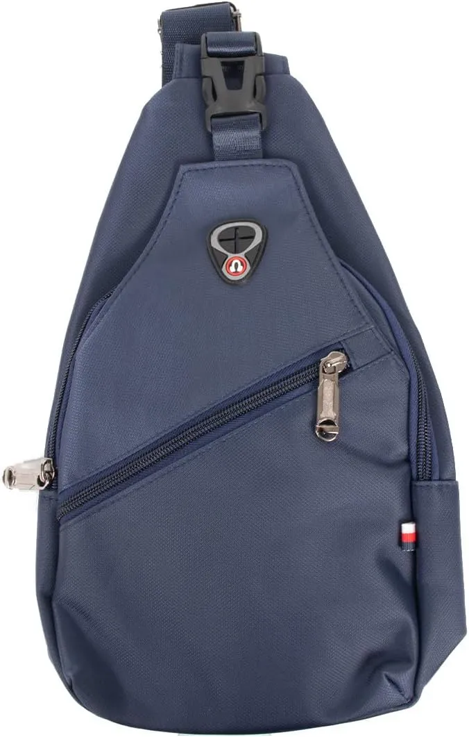 WESTEND Crossbody Sling Bag Backpack with Adjustable Strap for Men and Women, Navy