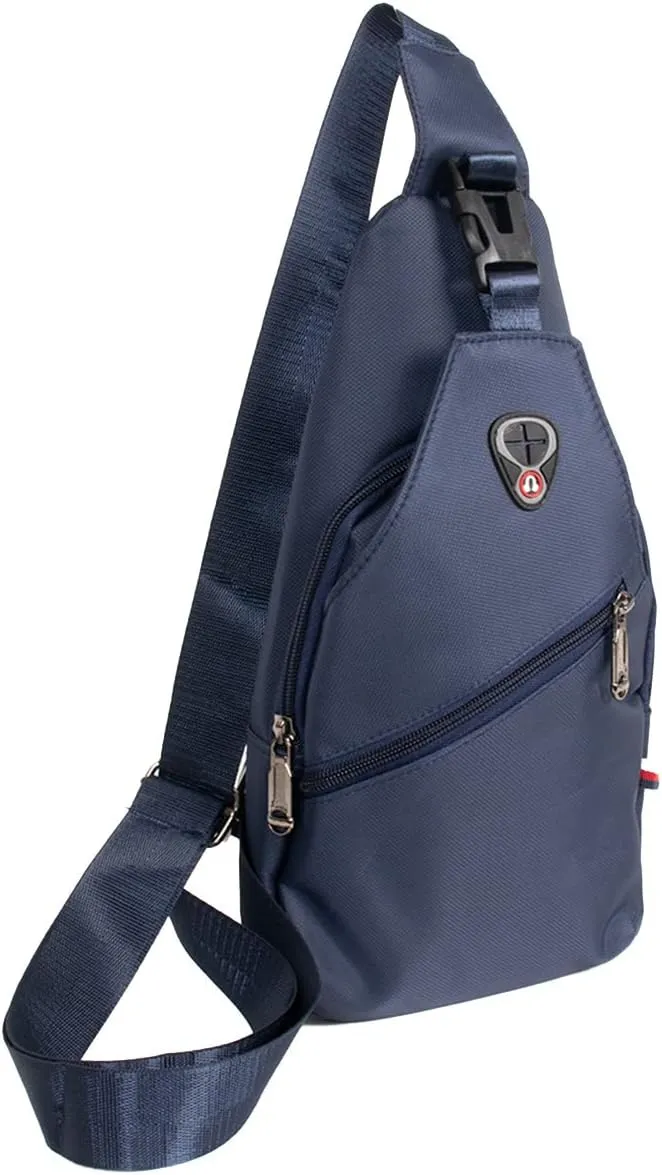 WESTEND Crossbody Sling Bag Backpack with Adjustable Strap for Men and Women, Navy