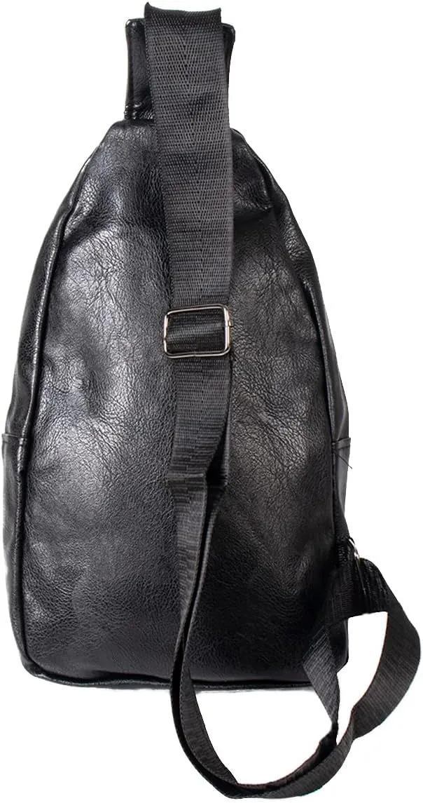 WESTEND Small Crossbody Leather Sling Bag with Adjustable Strap - Travel Small Daypack