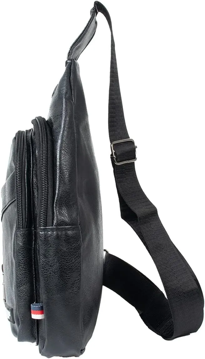 WESTEND Small Crossbody Leather Sling Bag with Adjustable Strap - Travel Small Daypack