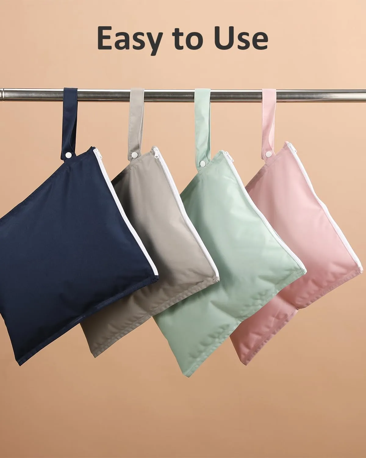 Wet Dry Bag 2 Pack, Waterproof Travel Bag for Baby Cloth Diapers, Swimsuit, Pump Parts, Pool, Gym Clothes, Toiletry, Strap to Stroller, Daycare,Food Storage and Wet Clothes 2UP01