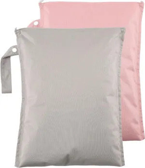 Wet Dry Bag 2 Pack, Waterproof Travel Bag for Baby Cloth Diapers, Swimsuit, Pump Parts, Pool, Gym Clothes, Toiletry, Strap to Stroller, Daycare,Food Storage and Wet Clothes 2UP01