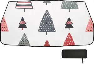 Whimsical Wonder Pattern Windshield Sun Shade Umbrella, Foldable Car Windshield Sun Shade Cover for Car Truck SUV, Black Sunscreen Coating, 58 x 29.7in