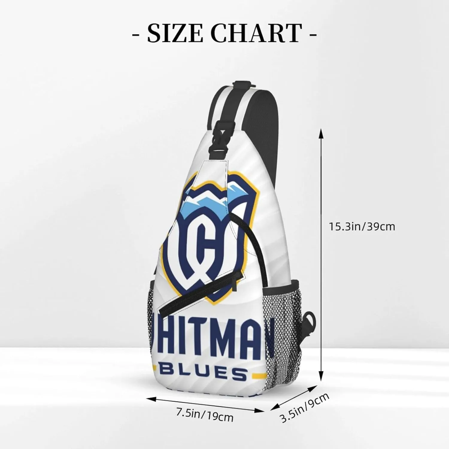 Whitman College Logo Crossbody Backpack For Men Women Sling Shoulder Dachshunds Dog Chest Bag Lightweight One Strap Multipurpose Travel Hiking Daypack