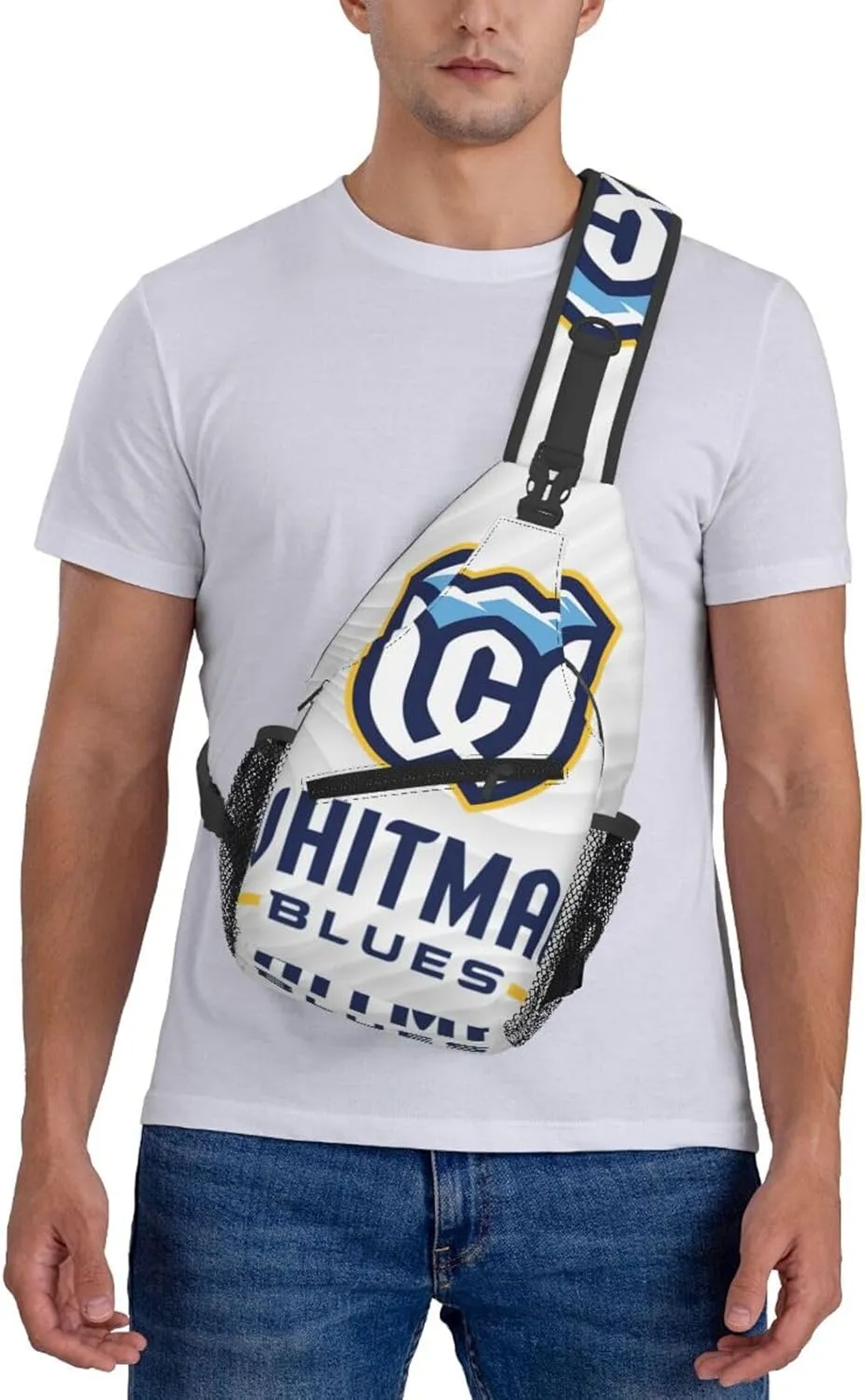 Whitman College Logo Crossbody Backpack For Men Women Sling Shoulder Dachshunds Dog Chest Bag Lightweight One Strap Multipurpose Travel Hiking Daypack