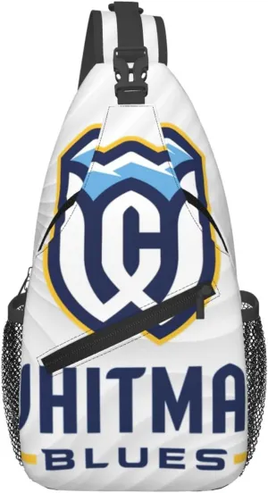 Whitman College Logo Crossbody Backpack For Men Women Sling Shoulder Dachshunds Dog Chest Bag Lightweight One Strap Multipurpose Travel Hiking Daypack