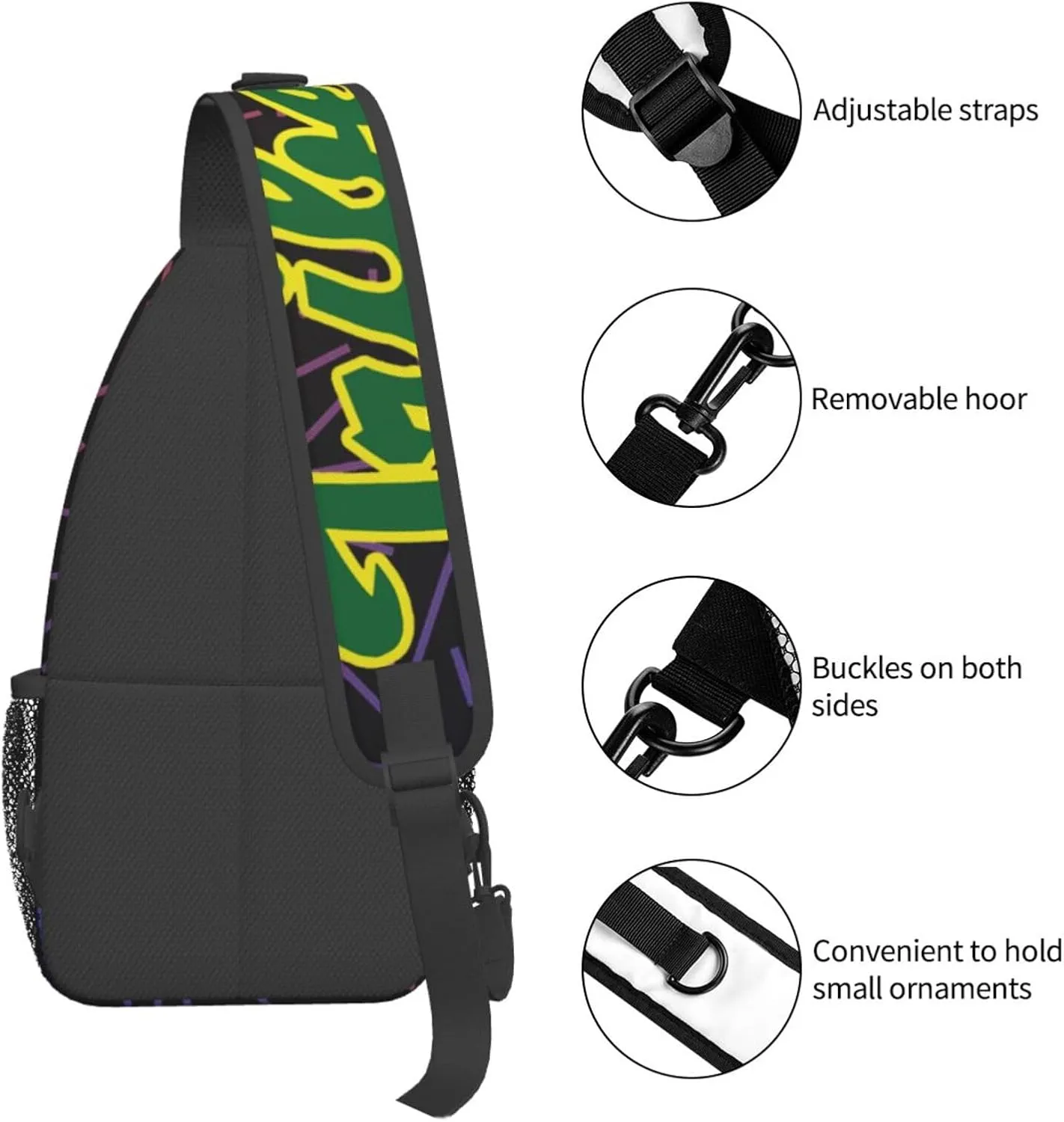 William Mary College University Small Crossbody Backpack Sling Bag For Men Women Mini One Shoulder Chest Bags Gym Sport Travel Hiking Daypack
