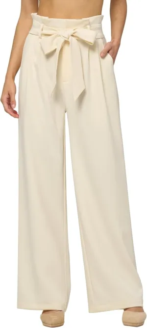 Willit Women's Wide Leg Pants Belted High Waisted Work Dress Pants Casual Palazzo Long Trousers 28"/30"/32"