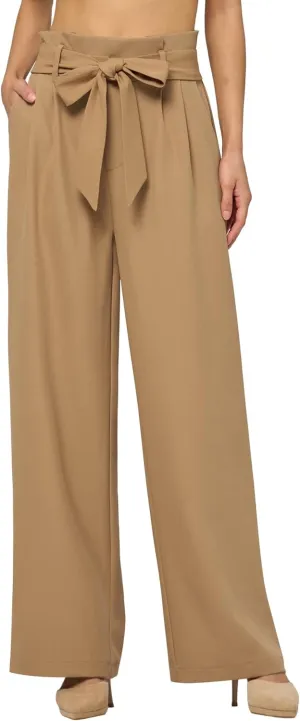 Willit Women's Wide Leg Pants Belted High Waisted Work Dress Pants Casual Palazzo Long Trousers 28"/30"/32"
