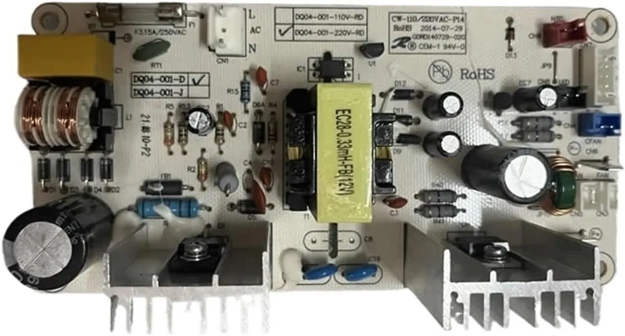 Wine Cooler Accessories，DQ004-001-D Red Wine Cabinet Circuit Board DQ04-001-J Wine Cabinet Main Board 220V Power Supply Board Replacement Parts(DQ004-001-D)
