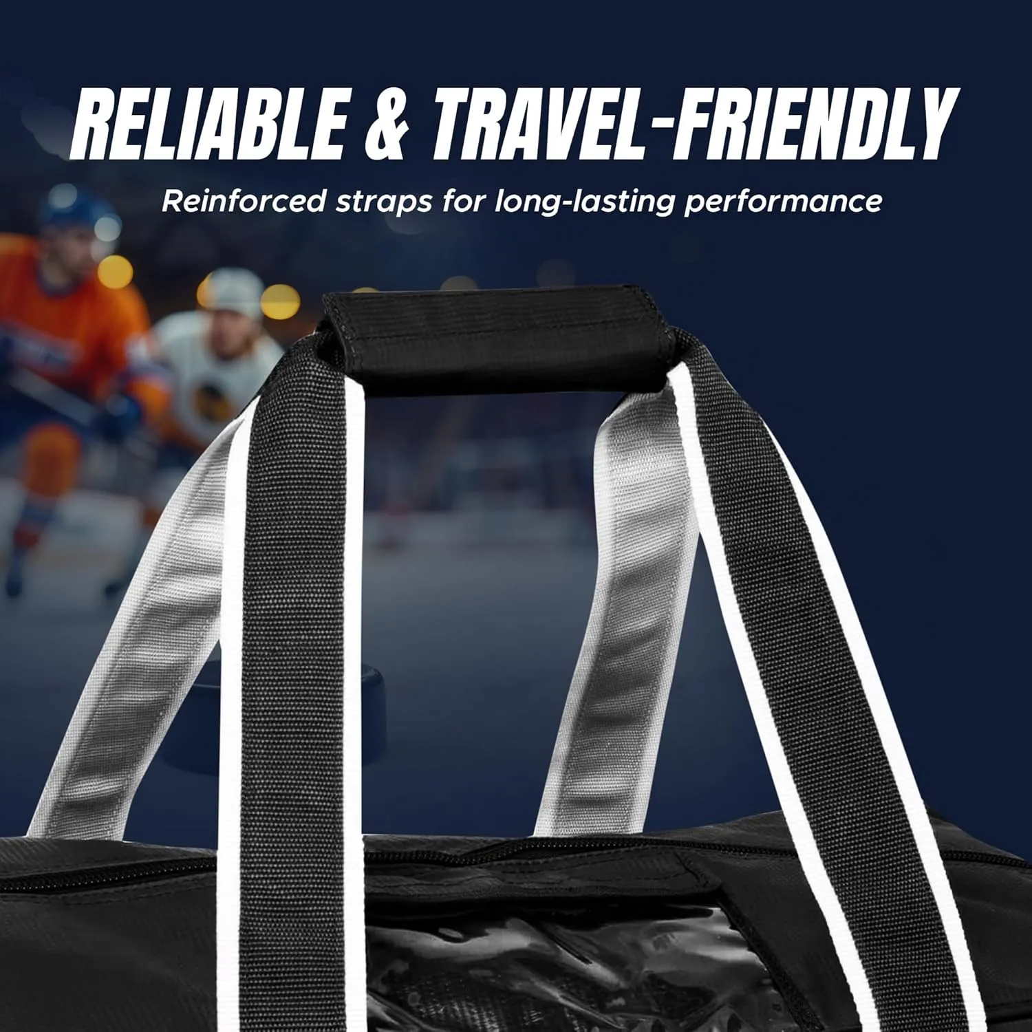 Winnwell Classic Team Hockey Bag - Durable Ice Hockey Bags For Equipment & Accessories - Sports Equipment Gear Bag Best For Ringette Equipment, Ice Skating Equipment, & Hockey Goalie Gear