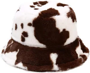 Winter Plush Bucket Hat for Women Warm Soft Faux Fur Fisherman Cap Fuzzy Fluffy Bucket Hats