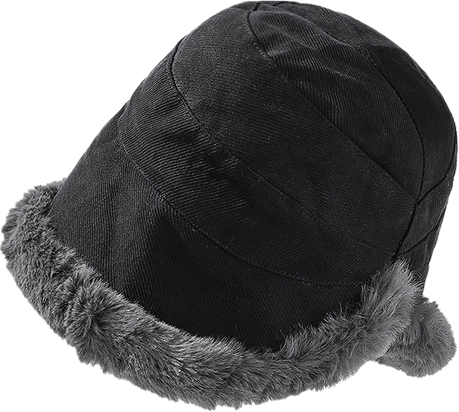 Winter Warm Bucket Hat Faux Fur Cotton Lambs Wool Fisherman Cap Fluffy Plush Thick Wind Protection Hats for Women Girls