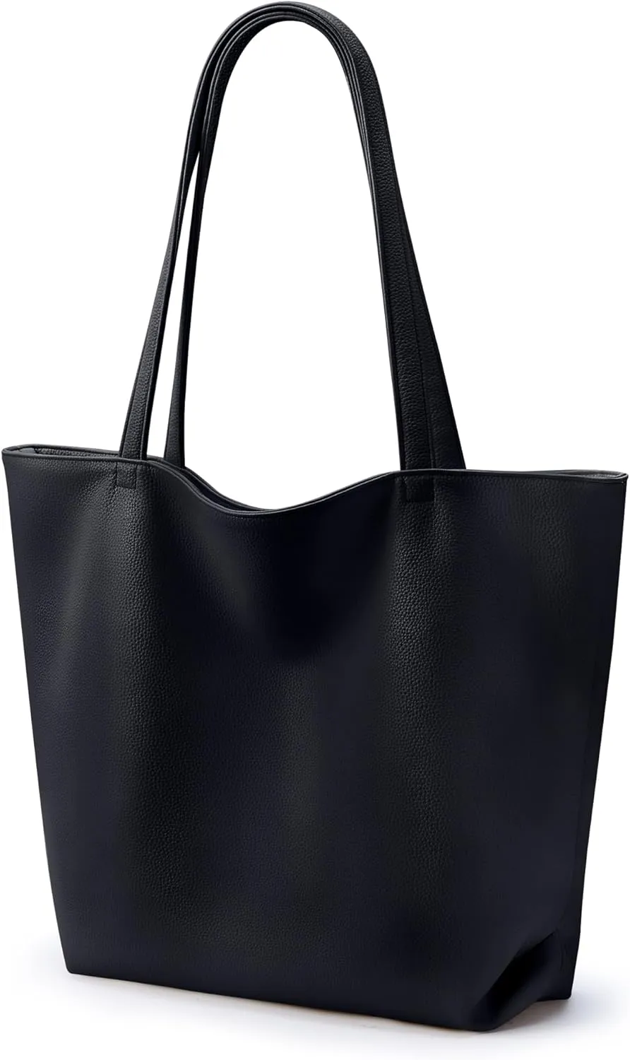 WLLWOO WLLWOO Soft PU Leather Tote Bag for Women Large Casual Hobo Handbags with Zipper Shoulder Work Bag Travel Purse