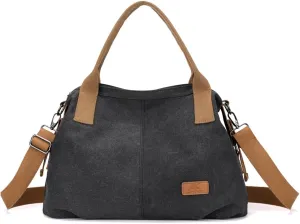 Women Canvas Shoulder Bag, Large Crossbody, Casual Handbag, Top Handle, Tote, Satchel, Messenger