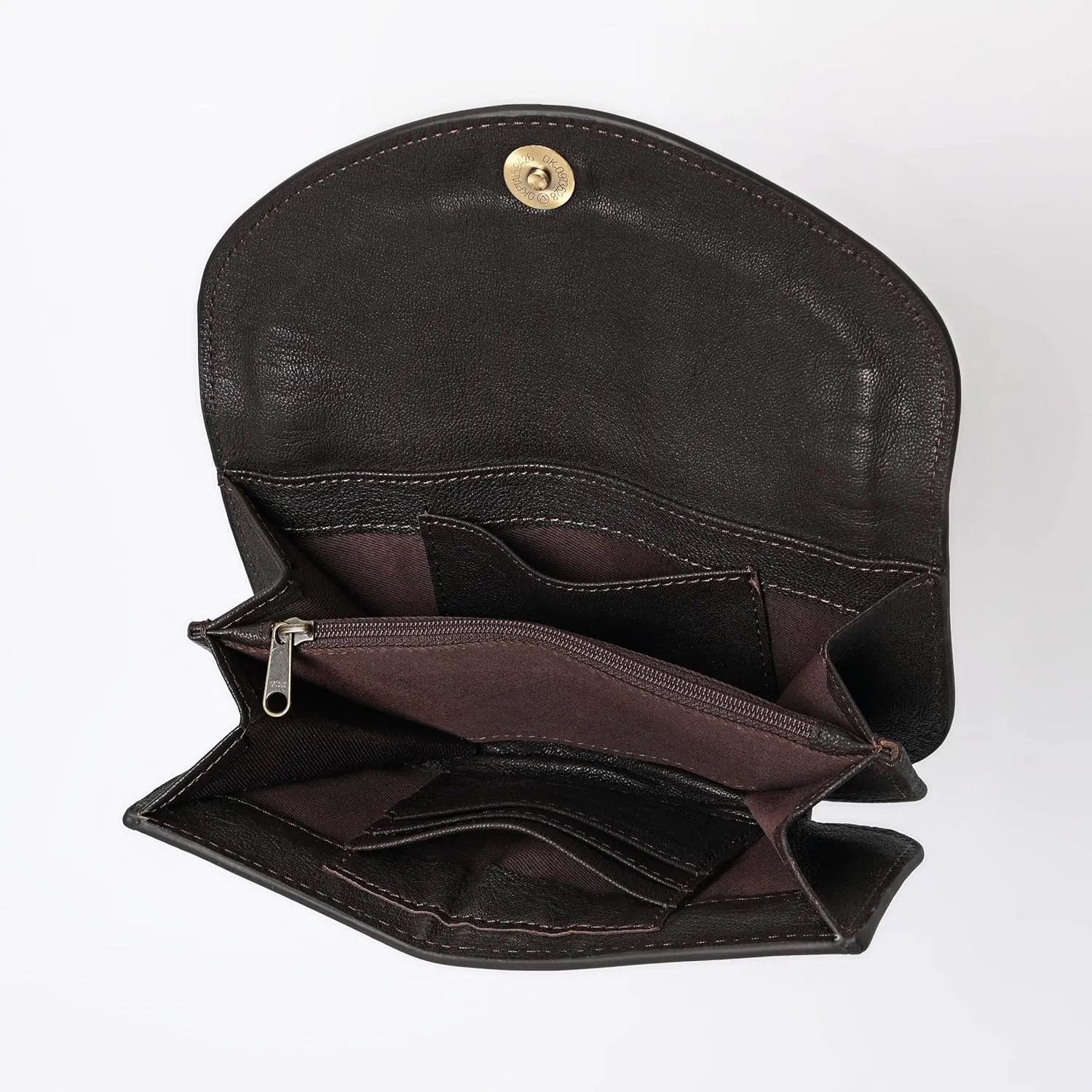 Women Cowhide Hairon and Tooled Leather Western Handmade Ladies Clutch Trifold Wallet