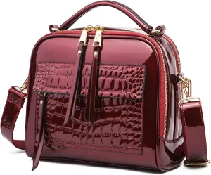 Women Patent Leather Handbag and Purses PU Satchels Shoulder Bags Crossbody Bags