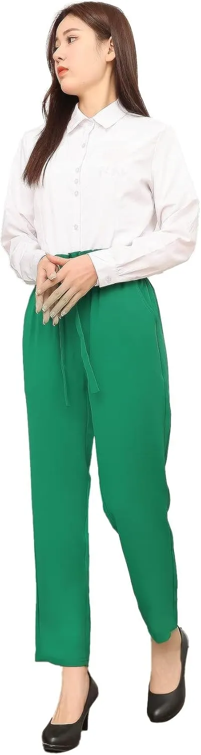 Women Pencil Pants, Women Casual, Paper Bag Waist Pants,Suitable for Wearing in Offices, Schools and Companies