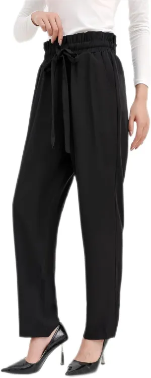 Women Pencil Pants, Women Casual, Paper Bag Waist Pants,Suitable for Wearing in Offices, Schools and Companies
