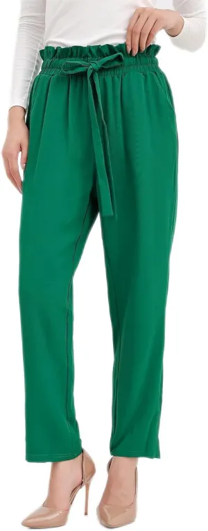Women Pencil Pants, Women Casual, Paper Bag Waist Pants,Suitable for Wearing in Offices, Schools and Companies