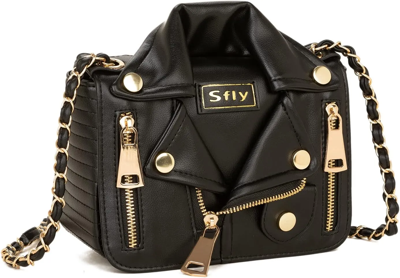 Women Satchel Chain Strap Shoulder Bag Leather Crossbody Handbags Ladies Evening Clutch Purse Unique Cute Jacket Bag
