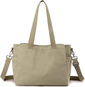 Women Shoulder Bag Crossbody Bag Canvas Handbag Top Handle Bag Casual Messenger Bag