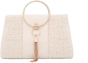 Women Straw Bag Evening Clutch Purse Elegant Handbags Formal Party Clutches Purses for Wedding/Prom/Cocktail