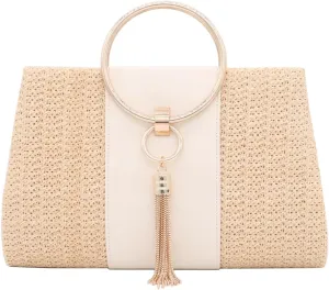 Women Straw Bag Evening Clutch Purse Elegant Handbags Formal Party Clutches Purses for Wedding/Prom/Cocktail